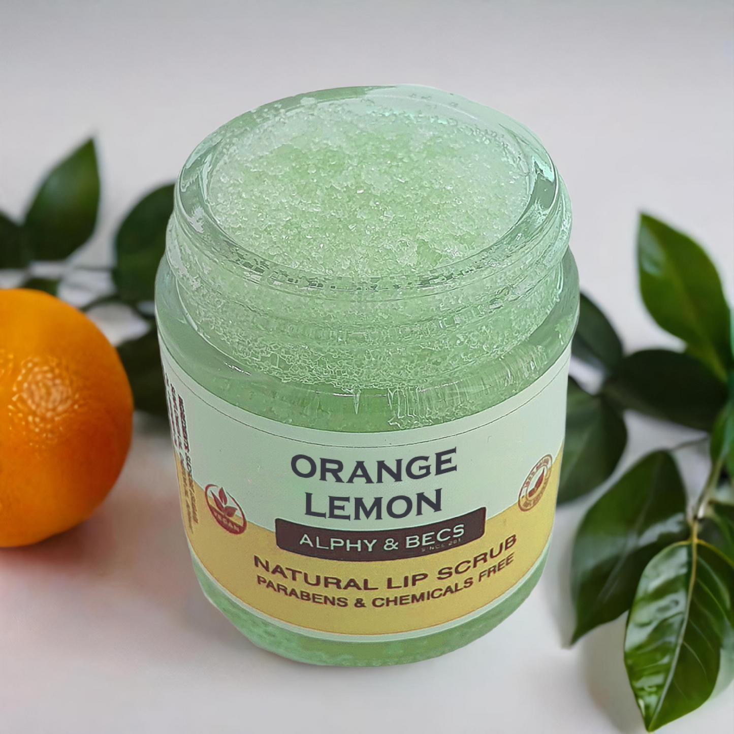 Sugar Lip Scrub - Orange & Lemon - Vegan - 30gr.