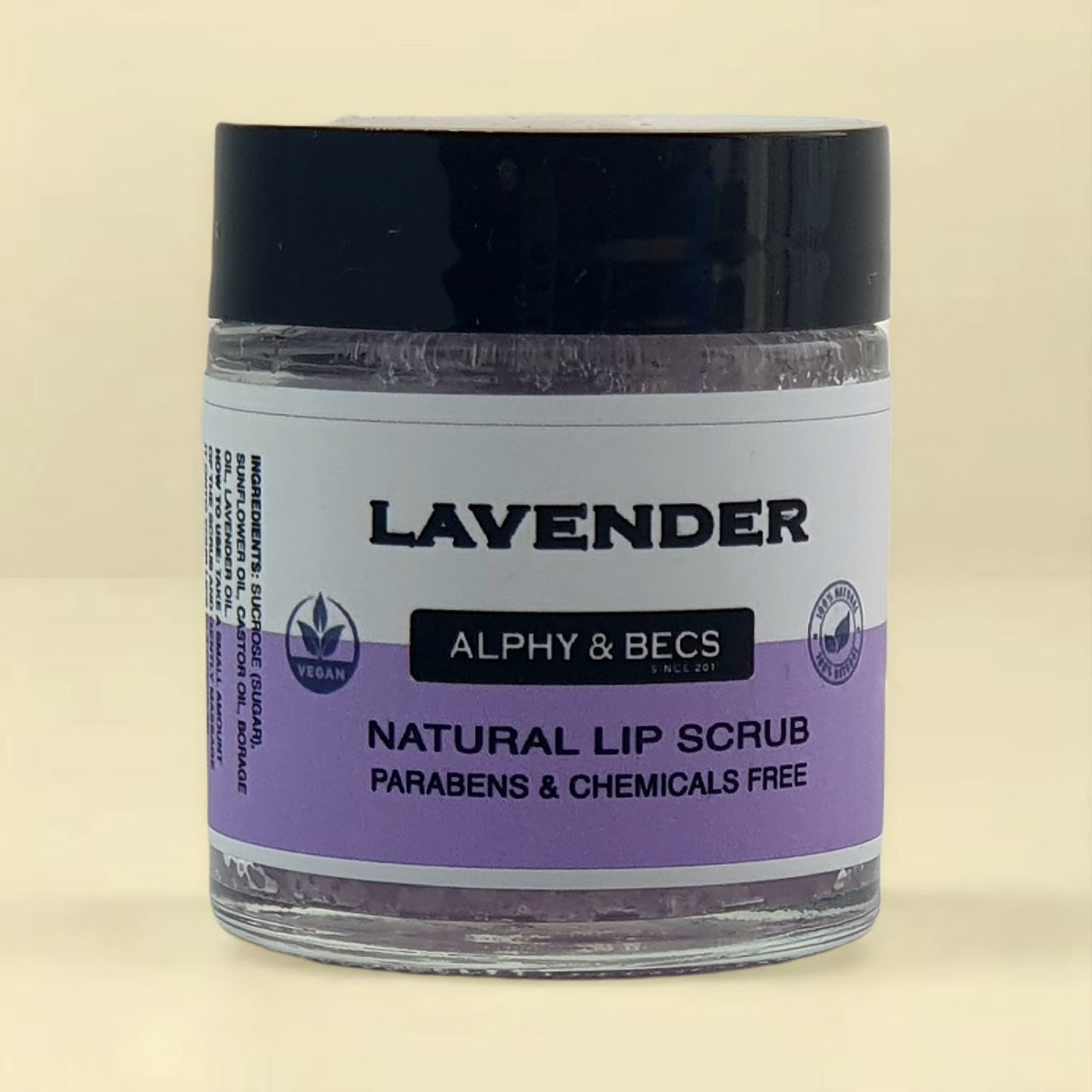 Sugar Lip Scrub - Lavender - Vegan - 30gr.